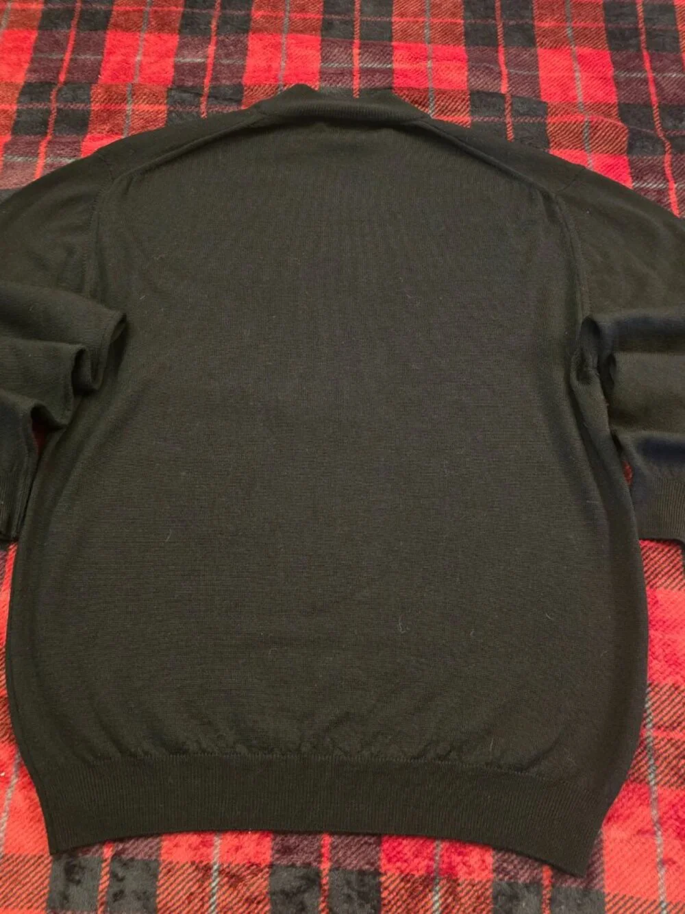 Murano Italia 100% Merino Wool Black Mock Neck Sweater Size S Made in Italy